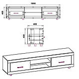 Тумба під ТВ МГ-1 дуб сонома Компаніт (1940x40х43 см), фото 9