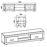 Тумба під ТВ МГ-1 яблуня Компаніт (1940x40х43 см), фото 9