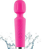 Ультрапотужний масажер 20 режимів вібрації+USB зарядка/Вібратор мікрофон, фото 5