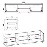 Тумба під ТВ МГ-3 - німфея альба (білий) КОМПАНІТ (170x41.6х43 см), фото 3