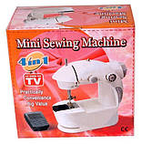 Швейна машинка 4 в 1 з педаллю FHSM 201 + адаптер 220, фото 8