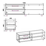 Тумба під ТВ МГ-4 Тумба-1 біла КОМПАНІТ (150х42х48 см), фото 10