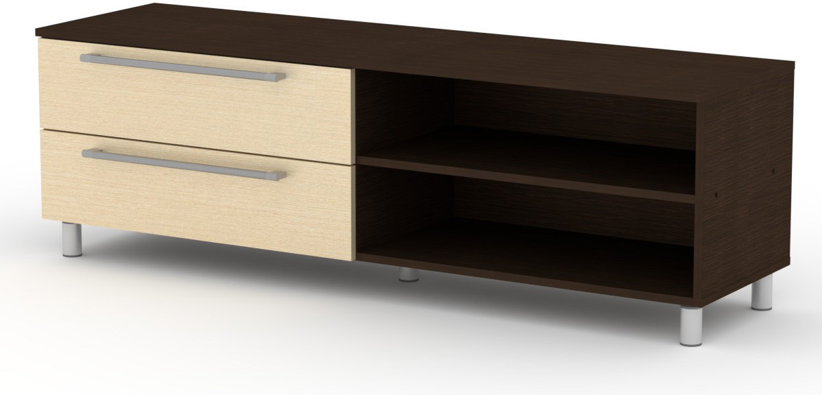 Тумба під ТВ МГ-4 Тумба-1 венге комбі КОМПАНІТ (150х42х48 см), фото 1