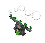 Інтерактивна гра Повітряний тир літаючі мішені пістолет із дротиками повітряні кульки Hover Shot AN, фото 7