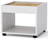 Стіл журнальний-1 МГ-6 Компаніт білий (42х42х35 см), фото 4