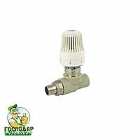 Кран радіаторний з термоголовкою прямий