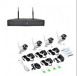 Комплект відеоспостереження бездротовий DVR 5G KIT CAD Full HD Wi-Fi на 4 камери з реєстратором, фото 4