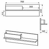 Вішалка В-6 П-31 Компаніт вільха (70х14,2х24 см), фото 8