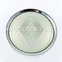Колпачок на диски Renault серебро/хром лого (74мм)