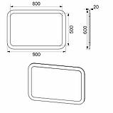 Дзеркало-4 білий Компаніт (90х2х60 см), фото 8