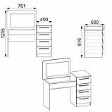 Трюмо-9 Вільха Компаніт (116.7х50x81,6 см), фото 3