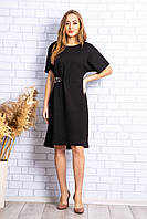 Стильное женское платье миди Perle Donna черное большие размеры