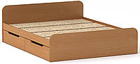 Кровать двуспальная Виола-160 с 4 ящиками Бук (204.2х165.2х67 см)