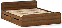 Кровать двуспальная Виола-160 с 4 ящиками Орех экко (204.2х165.2х67 см)