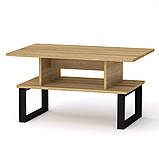 Стіл журнальний Лофт-2 Венге темний Компаніт (80x50х42.6 см), фото 5