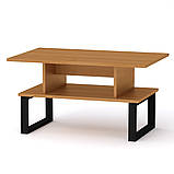 Стіл журнальний Лофт-2 Венге темний Компаніт (80x50х42.6 см), фото 4