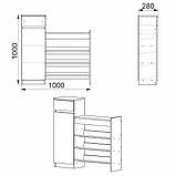 Тумба під взуття ТО-16 Вільха Компаніт (100х28х100 см), фото 2