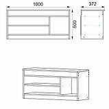 Тумба під взуття ТО-17 ательє світлий Компаніт (100x37,2х50 см), фото 2
