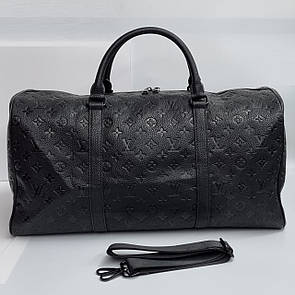 Дорожня сумка Louis Vuitton LV Keepall шкіряна чорна