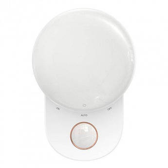 Лампа нічник Baseus 1200 мАч з датчиком руху Full moon Human Body Induction White
