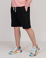 Чоловічі трикотарні шорти, чорний колір.