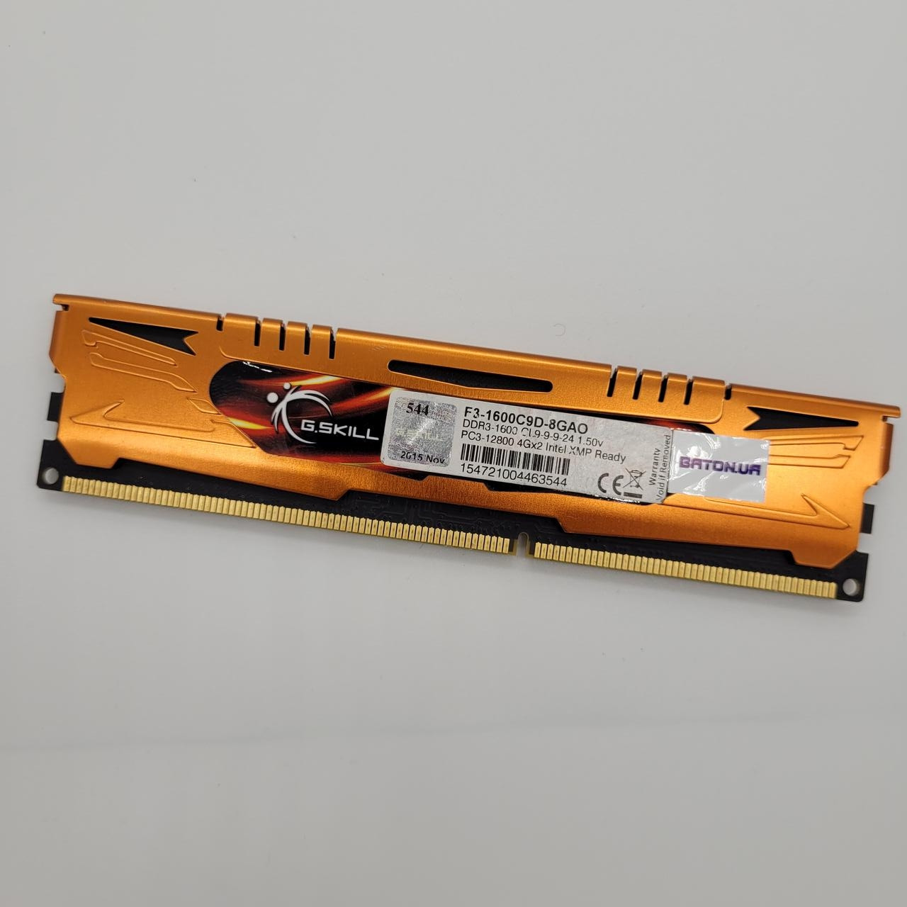 Ігрова оперативна пам'ять G.Skill ARES DDR3 4Gb 1600MHz PC3 12800U 1R8 CL9 (F3-1600C9D-8GAO) Б/В
