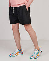 Чоловічі шорти великого розміру (плащівка) чорного кольору
