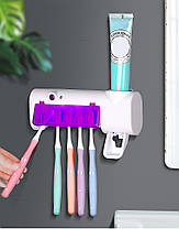 Автоматичний ультрафіолетовий диспансер-стерилізатор для зубних щіток та пасти Toothbrush sterilizer JX008 /, фото 3