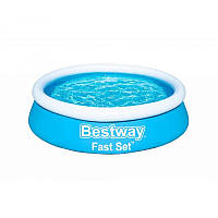 Надувний басейн Bestway Fast Set 57392 круглий 183х51 см для саду дачі M_1171