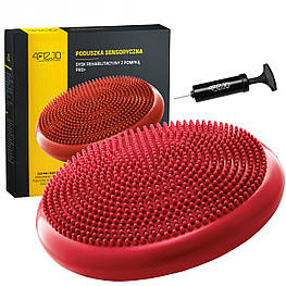 Балансувальна подушка-диск 4FIZJO PRO+ 33 см (сенсомоторна) масажна 4FJ0312 Red orig1058