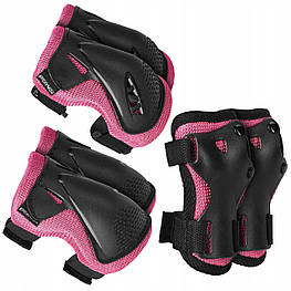 Комплект захисний SportVida 3 в 1 SV-KY0006-L Size L Black/Pink orig145