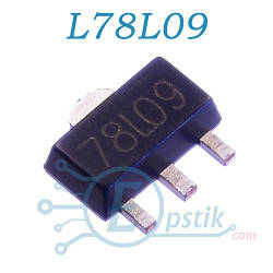 L78L09 стабілізатор напруги 9В 100мА SOT89