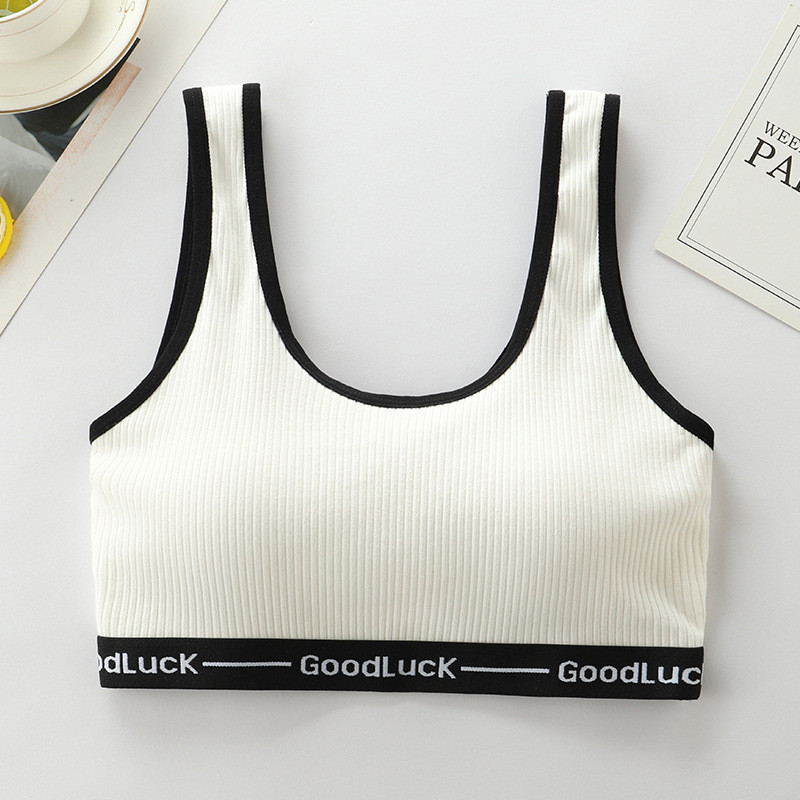 Топ у рубчик з чорною окантовкою