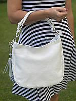 Кожаная белая сумка на плечо Carlotta, Италия, цвета в ассортименте