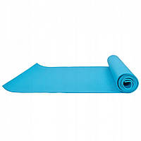 Килимок (мат) для йоги та фітнесу Springos PVC 4 мм YG0035 Sky Blue aiw якість, фото 3