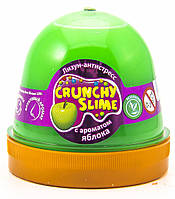 Лизун-антистресс TM Mr.Boo Crunchy slime Яблуко 120г, в банке 7*7см