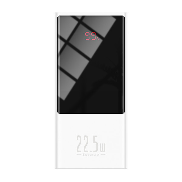 Зовнішній акумулятор Power Bank Baseus Super Mini PPMN-B02 White, 20000 mAh, 22.5W 5A, Білий