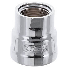 Муфта редукційна 1/2 "х3/4" (хром) KOER KF.C0608. CHR (KF0122)