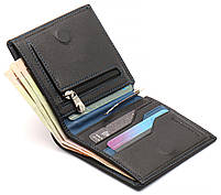 Синє портмоне з натуральної шкіри із затискачем Marco Coverna MC-1007 а 0718, фото 5