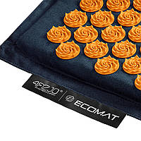 Килимок акупунктурний з подушкою 4FIZJO Eco Mat Аплікатор Кузнєцова 68 x 42 см 4FJ0229 Navy Blue/Orange aiw, фото 3