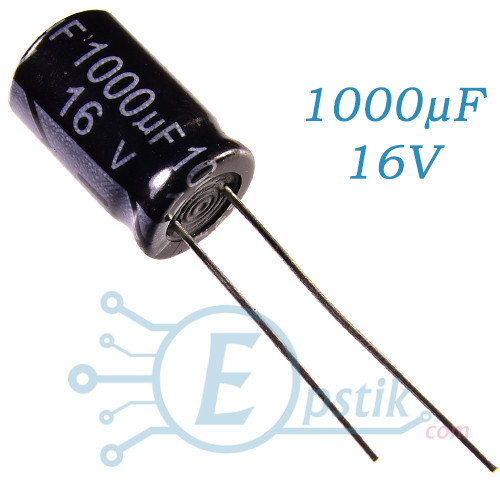 Конденсатор 1000uF 16V (10*16) 105°C