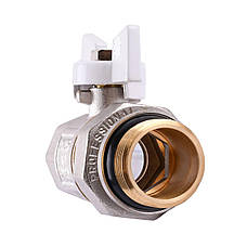 Кран кульковий прямий з американкою PROFESSIONAL QP_003 PN40 1 антипротечка БЕЛЬА БАБОЧКА, фото 6