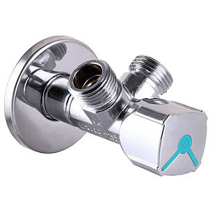 Кран кульовий кутовий ARCO 1/2"х 3/4 "х3/4" A80TWIN (CQ4107), фото 2