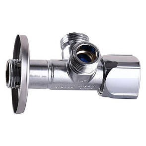 Кран кульовий кутовий ARCO 1/2"х 3/4 "х3/4" A80TWIN (CQ4107), фото 2