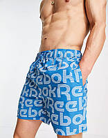Reebok swim short with logo text print Шорты оригинал спортивние мужчские синие