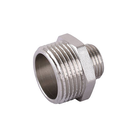 Ниппель SOLOMON 1/2"х3/4" ЗЗ нікель 8208 N, фото 3