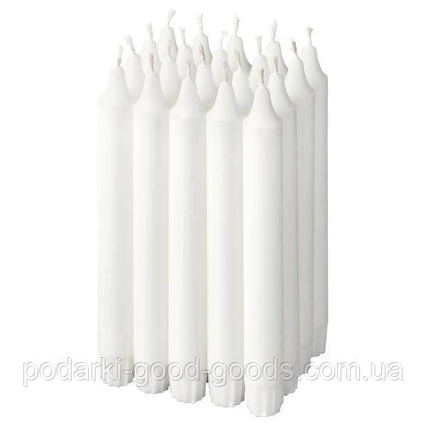 JUBLA ЮБЛА, Неароматична свічка, білий 19 см Ikea
