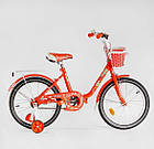 Двоколісний велосипед Corso SOFIA-N 18-3 діаметр коліс 18", обладнаний страхувальними колесами, ручне гальмо, фото 2