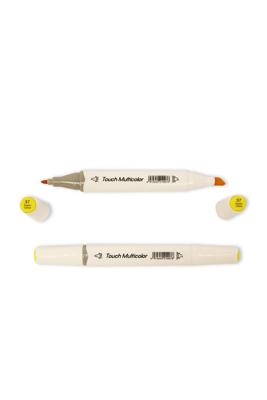 Маркер двусторонній Touch Multicolor для скетчингу і малювання M37 Pastel Yellow