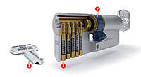 Цилиндр английский ключ-ключ 80 мм, 40х40 латунь AGB C60001.35.35